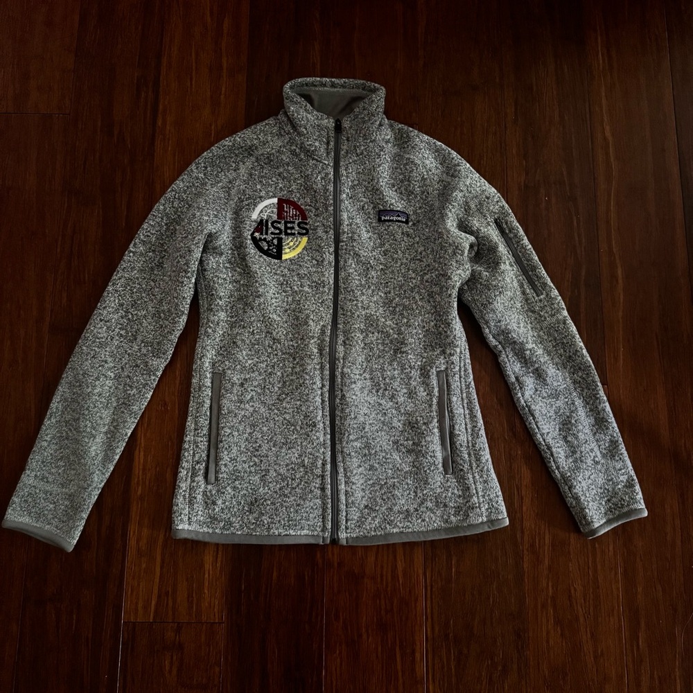 Patagonia Better Sweater Fleece Full Zip Jacket Heather Gray Stanford Embroidery
